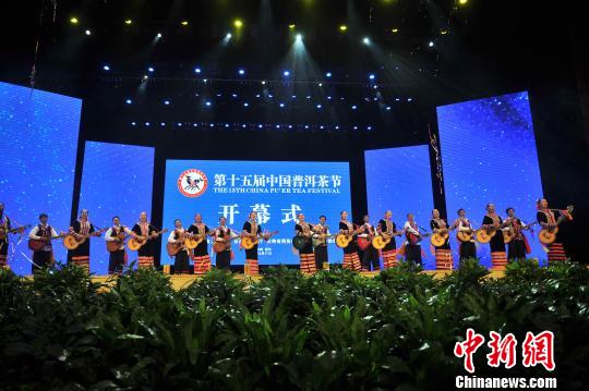 第十五届中国普洱茶节开幕现场。　刘冉阳 摄